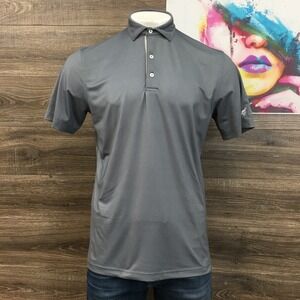 Johnnie-O Golf Polo Shirt Performance‎ Stretch Moisture Wicking Gray Mens M